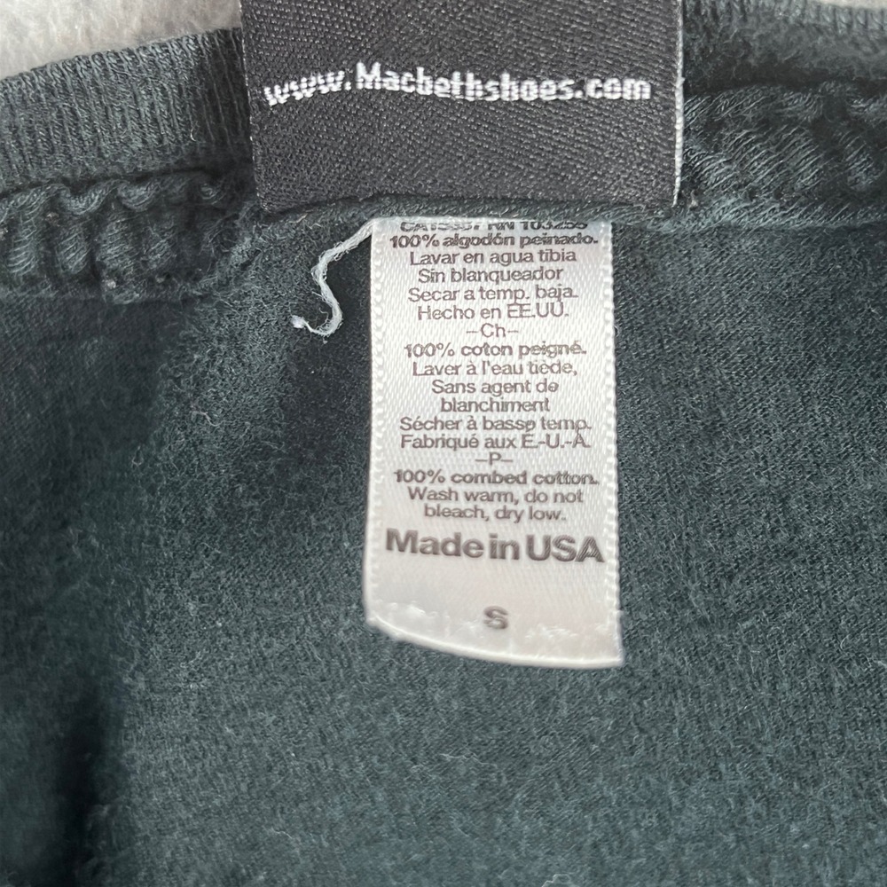VTG Macbeth Shoe Company T-Shirt Mens Small Black Eagle Logo Blink 182 Made USA - Picture 12 of 14